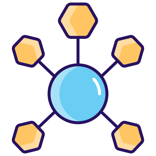 estructura molecular icono gratis