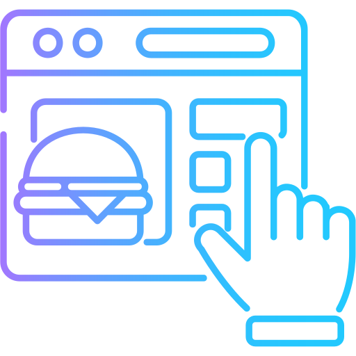 pedido en línea icono gratis