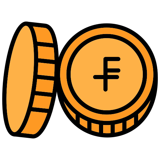 Swiss franc free icon
