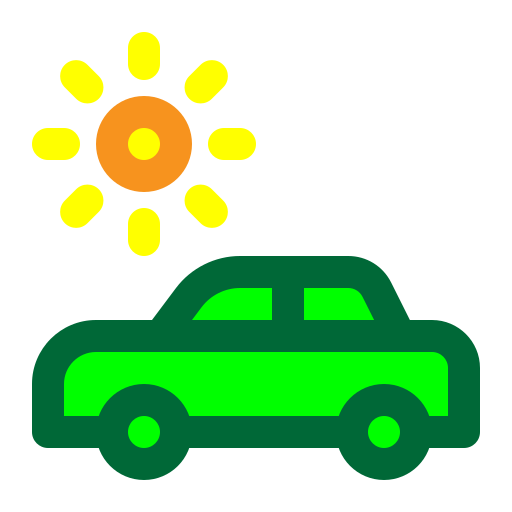 coche solar icono gratis