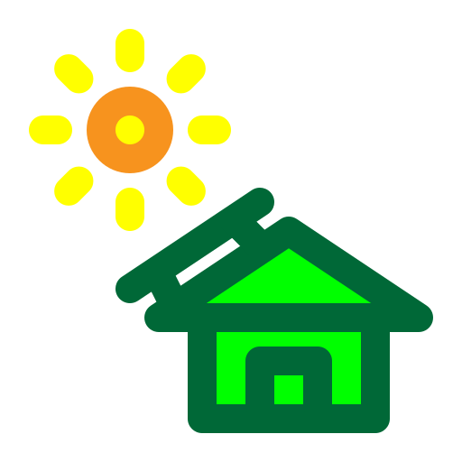 casa solar icono gratis