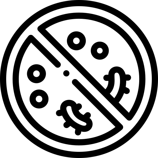 Antibacterial Detailed Rounded Lineal Icon