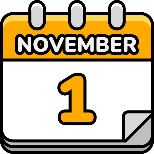 1 de noviembre icono gratis