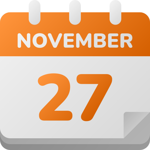 27 de noviembre icono gratis