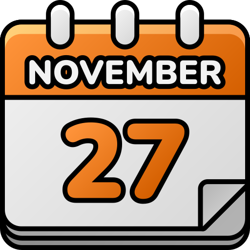 27 de noviembre icono gratis