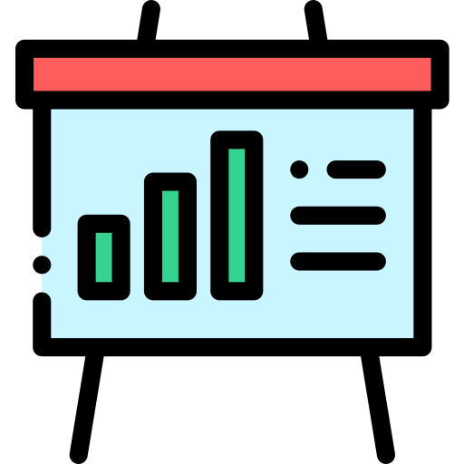 Presentation Detailed Rounded Lineal color icon