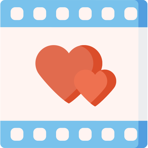 Película romántica icono gratis