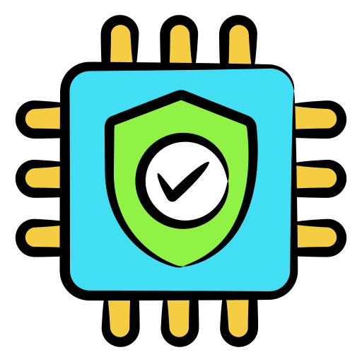 chip de seguridad icono gratis