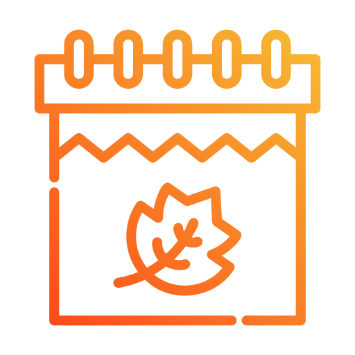 calendario de otoño icono gratis