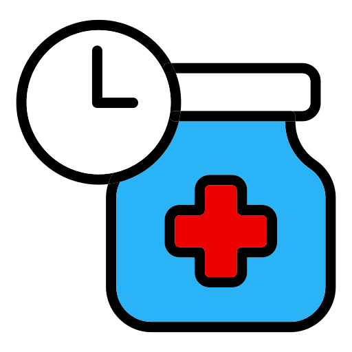 hora de la medicina icono gratis