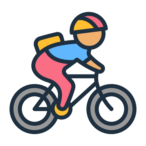 ciclismo de montaña icono gratis