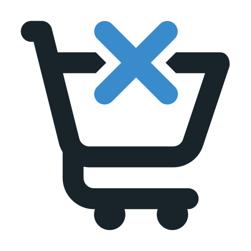 eliminar carrito de compras icono gratis