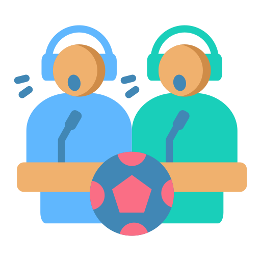 comentarista deportivo icono gratis