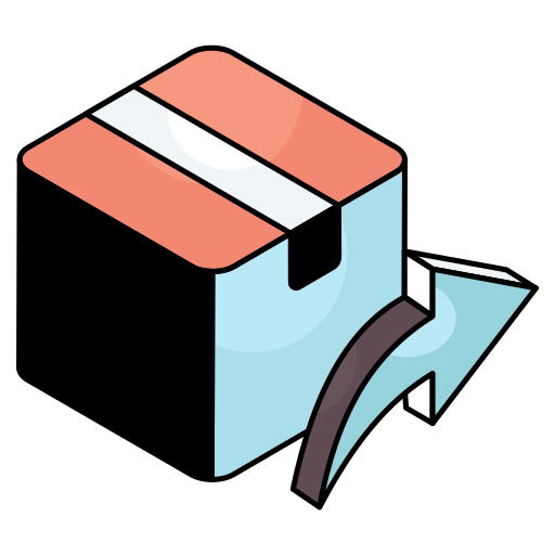 Return parcel free icon Return parcel free icon