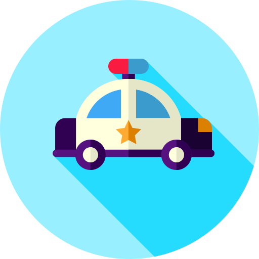 Coche de policía icono gratis