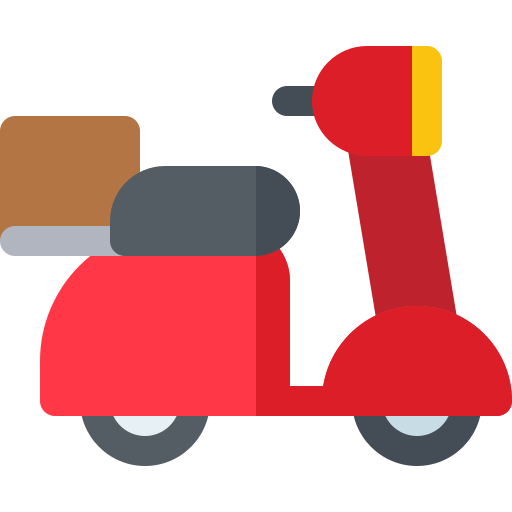 Free Fast Food Delivery Bike SVG, PNG Icon, Symbol. Download Image.