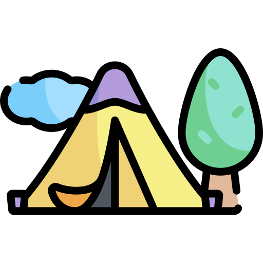 Tent Kawaii Lineal color icon