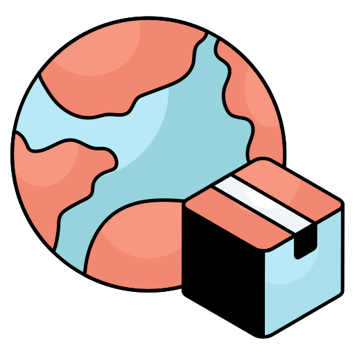 Global parcel free icon Global parcel free icon
