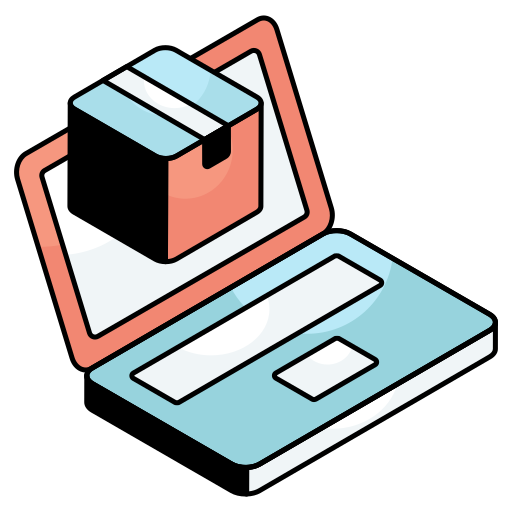 paquetería en línea icono gratis