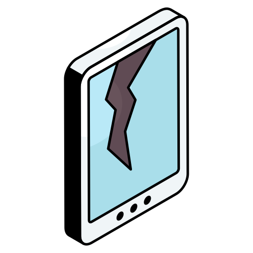 teléfono roto icono gratis