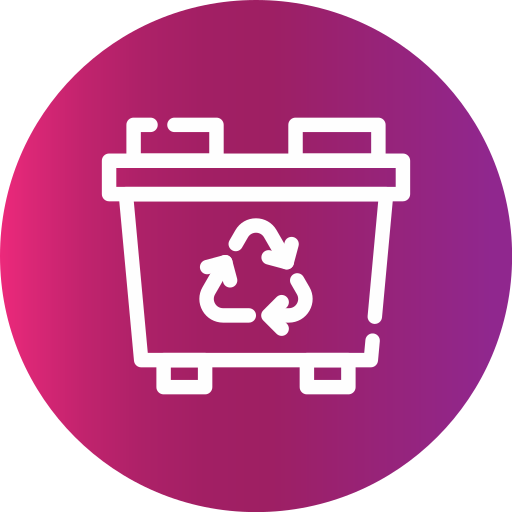 contenedor de reciclaje icono gratis