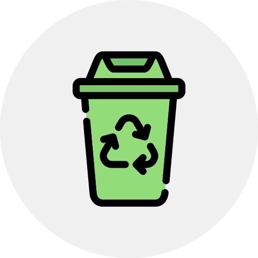 contenedor de reciclaje icono gratis