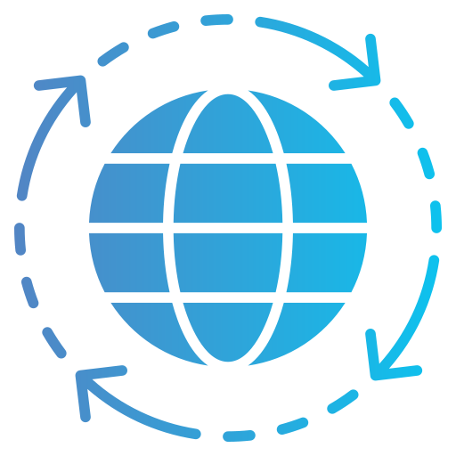 distribución global icono gratis