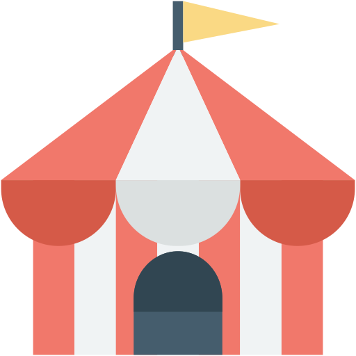 carpa de carnaval icono gratis