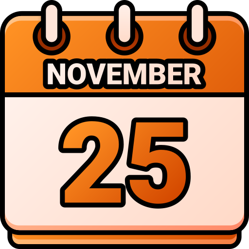 25 de noviembre icono gratis