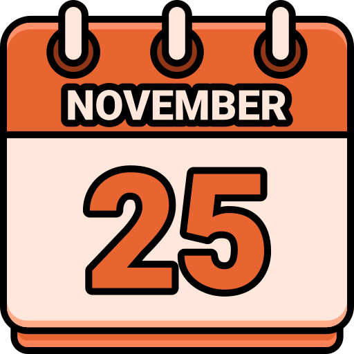 25 de noviembre icono gratis