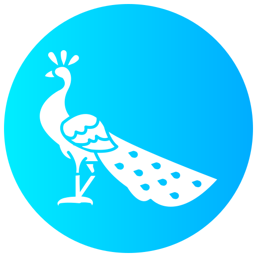 pavo real icono gratis