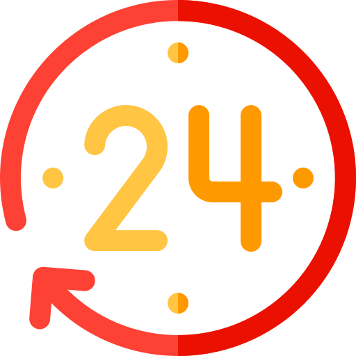 24 hours Basic Rounded Flat icon