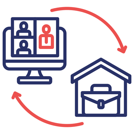 Hybrid work free icon Hybrid work free icon