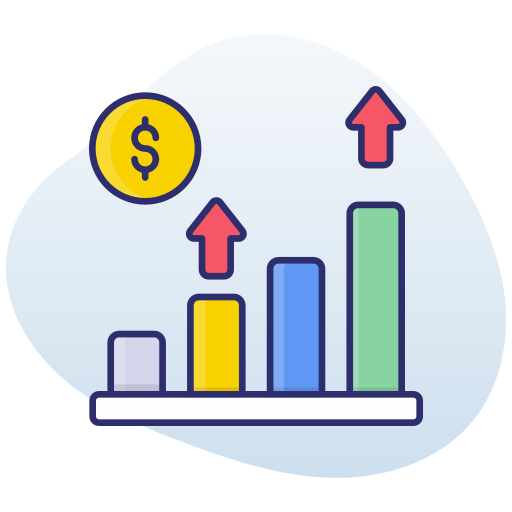 indicadores económicos icono gratis