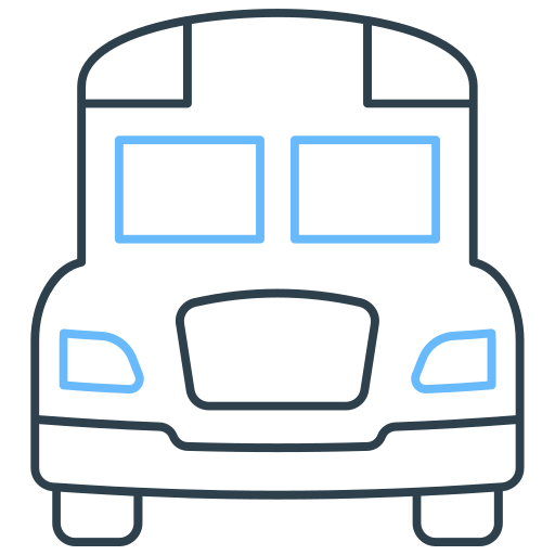 Ônibus escolar grátis ícone