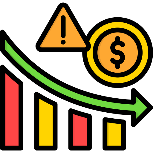 pérdida de dinero icono gratis