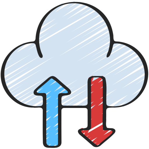 sincronización en la nube icono gratis