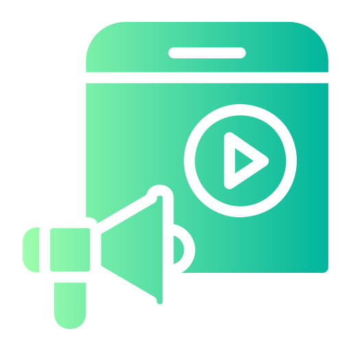 marketing de vídeo icono gratis