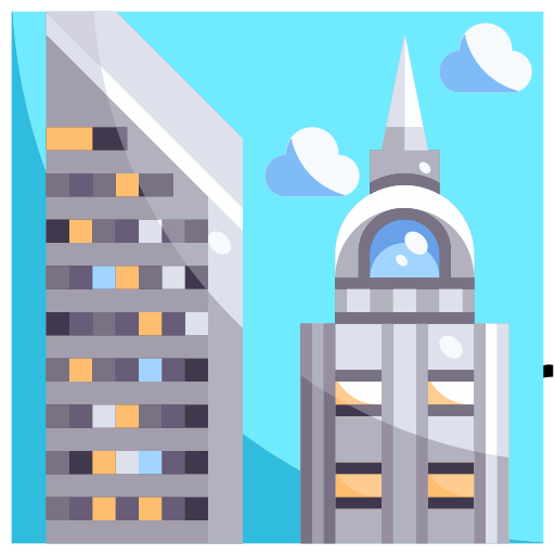 Paisaje urbano icono gratis