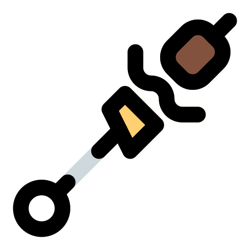 palito para barbacoa icono gratis