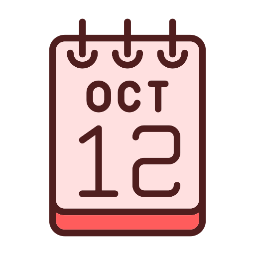 12 de octubre icono gratis