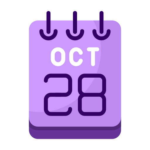 28 de octubre icono gratis