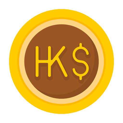 moneda de dólar de hong kong icono gratis