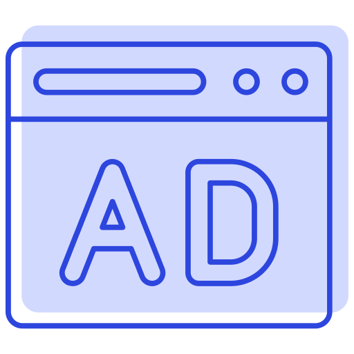 anuncios en línea icono gratis