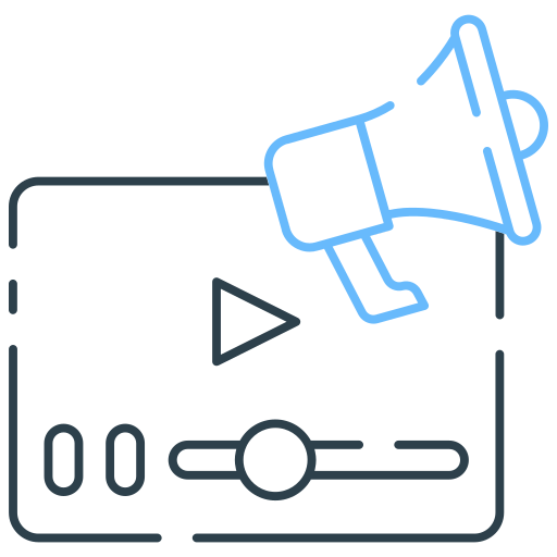 marketing de vídeo grátis ícone marketing de vídeo grátis ícone