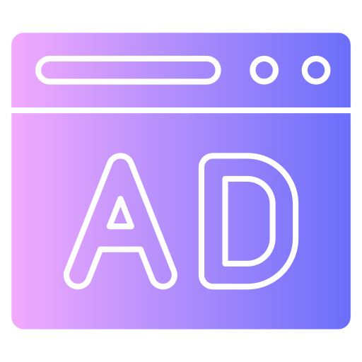 anuncios en línea icono gratis