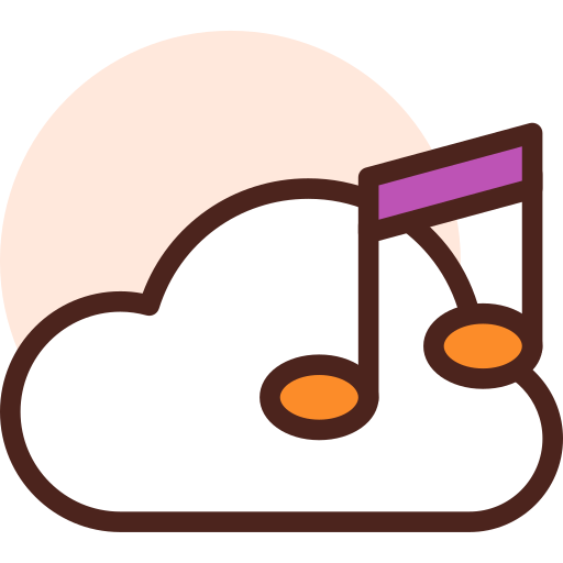 nube de música icono gratis