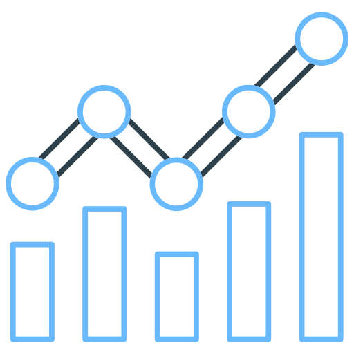 gráfica de crecimiento icono gratis