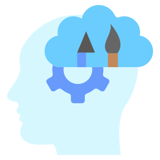 Creative thinking free icon