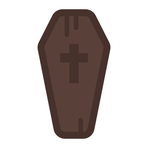 ataúd de halloween icono gratis